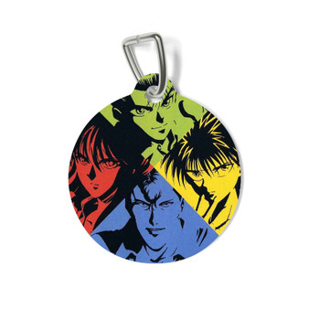 Yu Yu Hakusho Custom Pet Tag Round Coated Solid Metal for Cat Kitten Dog