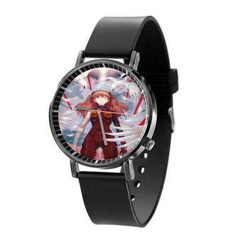Asuka Langley Soryu Neon Genesis Evangelion Custom Quartz Watch Black With Gift Box