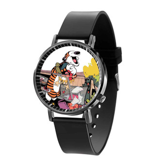Calvin and Hobbes Custom Quartz Watch Black With Gift Box