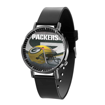 Green Bay Packers NFL Custom Quartz Watch Black With Gift Box
