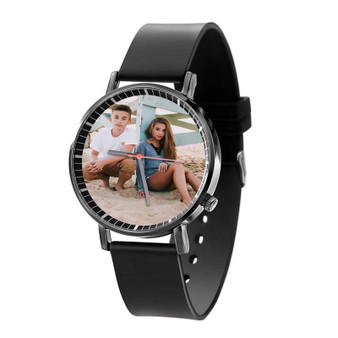 Johnny Orlando and Mackenzie Ziegler Custom Quartz Watch Black With Gift Box