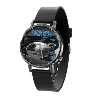 Carolina Panthers NFL Custom Quartz Watch Black With Gift Box