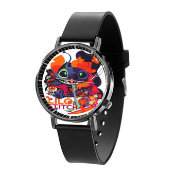 Disney Lilo Stitch Custom Quartz Watch Black With Gift Box