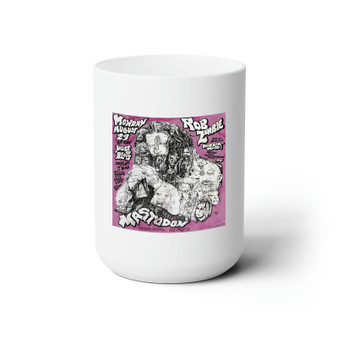 Rob Zombie Concert White Ceramic Mug 15oz With BPA Free
