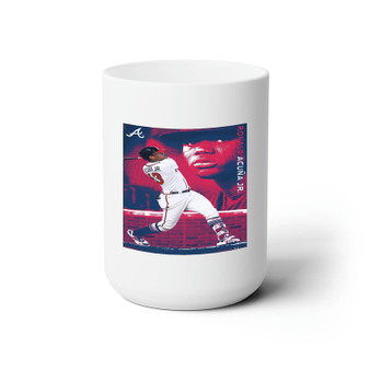 Ronald Acuna Atlanta Braves White Ceramic Mug 15oz With BPA Free