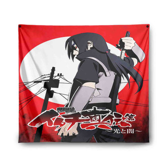 Itachi Uchiha Naruto Shippuden Custom Tapestry Indoor Wall Polyester Home Decor