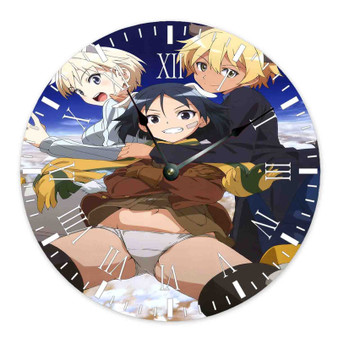 Brave Witches Custom Wall Clock Round Non-ticking Wooden Black Pointers