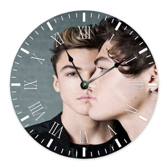 Dolan Twins Greatest Custom Wall Clock Round Non-ticking Wooden Black Pointers