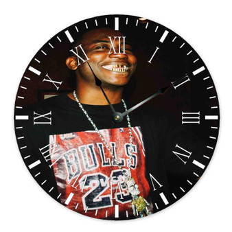 Gucci Mane Best Custom Wall Clock Round Non-ticking Wooden Black Pointers