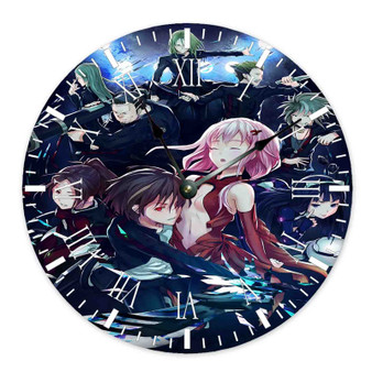 Guilty Crown Greatest Custom Wall Clock Round Non-ticking Wooden Black Pointers