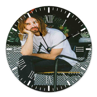 Kevin Parker Tame Impala Custom Wall Clock Round Non-ticking Wooden Black Pointers