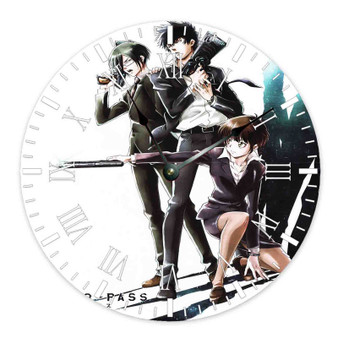 Psycho Pass Greatest Custom Wall Clock Round Non-ticking Wooden Black Pointers