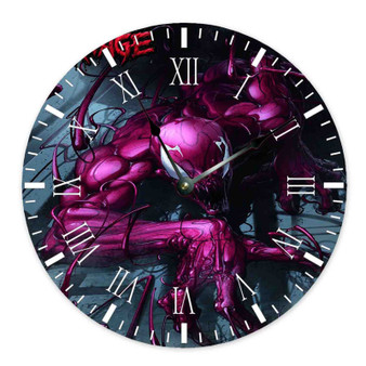 Carnage Marvel Custom Wall Clock Round Non-ticking Wooden Black Pointers