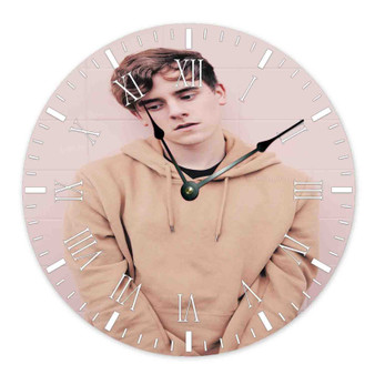 Connor Franta Artist Custom Wall Clock Round Non-ticking Wooden Black Pointers