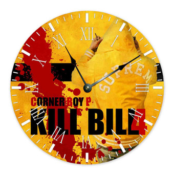 Corner Boy P Kill Bill 4 Custom Wall Clock Round Non-ticking Wooden Black Pointers