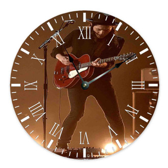 James Bay Custom Wall Clock Round Non-ticking Wooden Black Pointers