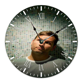 Kaskade Custom Wall Clock Round Non-ticking Wooden Black Pointers