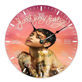 Kehlani Sweet Sexy Savage Custom Wall Clock Round Non-ticking Wooden Black Pointers