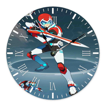 Keith Voltron Legendary Defender Custom Wall Clock Round Non-ticking Wooden Black Pointers