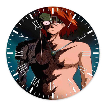 Mukuro Yu Yu Hakusho Custom Wall Clock Round Non-ticking Wooden Black Pointers
