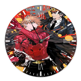 Samurai Flamenco Custom Wall Clock Round Non-ticking Wooden Black Pointers