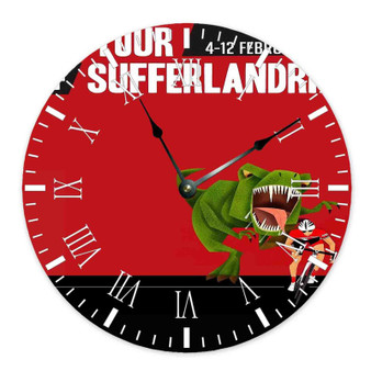 Tour of Sufferlandria 2017 Custom Wall Clock Round Non-ticking Wooden Black Pointers