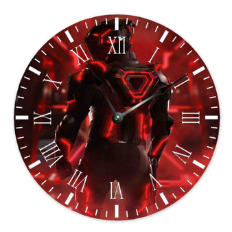 Tron Ares Custom Wall Clock Round Non-ticking Wooden Black Pointers