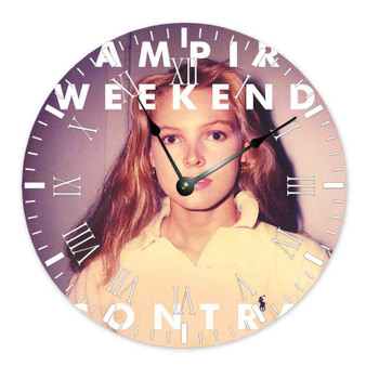 Vampire Weekend Contra Custom Wall Clock Round Non-ticking Wooden Black Pointers