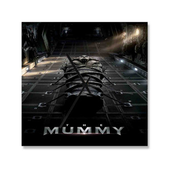 The Mummy Custom Wall Clock Square Silent Scaleless Wooden Black Pointers