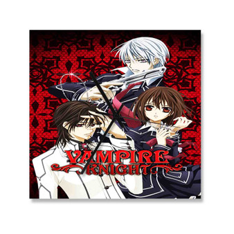 Vampire Knight Greatest Custom Wall Clock Square Silent Scaleless Wooden Black Pointers