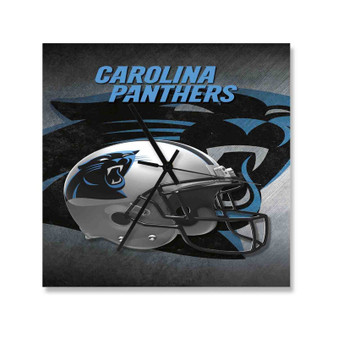 Carolina Panthers NFL Custom Wall Clock Square Silent Scaleless Wooden Black Pointers
