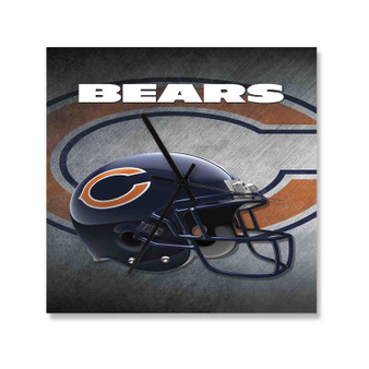 Chicago Bears NFL Custom Wall Clock Square Silent Scaleless Wooden Black Pointers