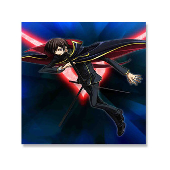 Code Geass Fukkatsu no Lelouch Custom Wall Clock Square Silent Scaleless Wooden Black Pointers