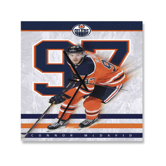 Connor Mc David Edmonton Oilers NHL Custom Wall Clock Square Silent Scaleless Wooden Black Pointers