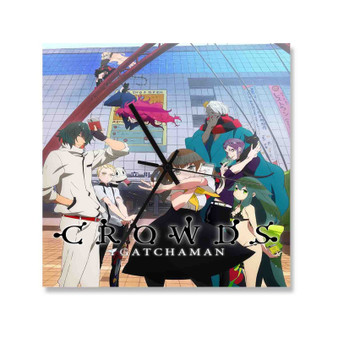 Gatchaman Crowds Custom Wall Clock Square Silent Scaleless Wooden Black Pointers