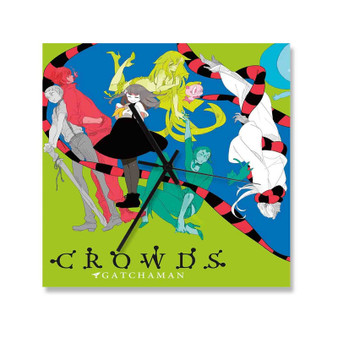 Gatchaman Crowds Greatest Custom Wall Clock Square Silent Scaleless Wooden Black Pointers