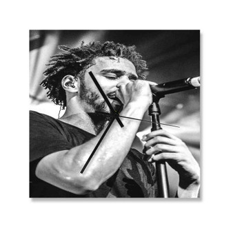 J Cole Greatest Custom Wall Clock Square Silent Scaleless Wooden Black Pointers