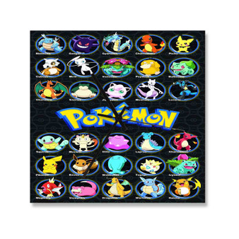 Pokemon Characters Custom Wall Clock Square Silent Scaleless Wooden Black Pointers