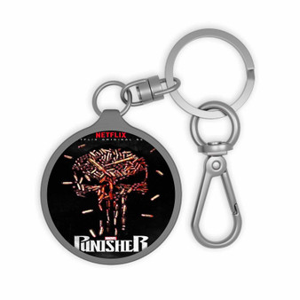 Punisher Best Custom Keyring Tag Acrylic Keychain TPU Cover