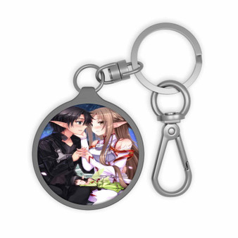 Sword Art Online Kirto and Asuna Custom Keyring Tag Acrylic Keychain TPU Cover