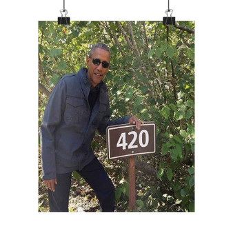 420 Obama Art Satin Silky Poster for Home Decor