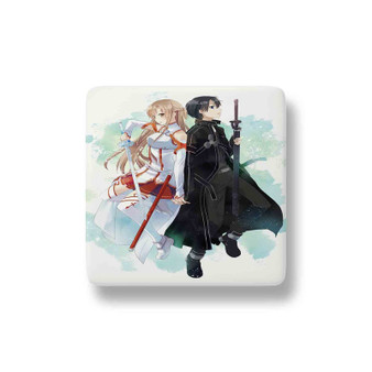 Sword Art Online Kirito and Asuna Arts Custom Porcelain Refrigerator Magnet