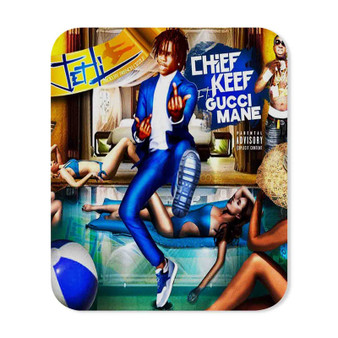 Chief Keef Feat Gucci Mane Jet Li Custom Gaming Mouse Pad Rubber Backing