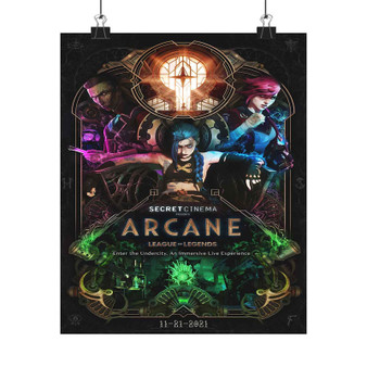 Arcane League of Legends Movie Art Satin Silky Poster for Home Decor