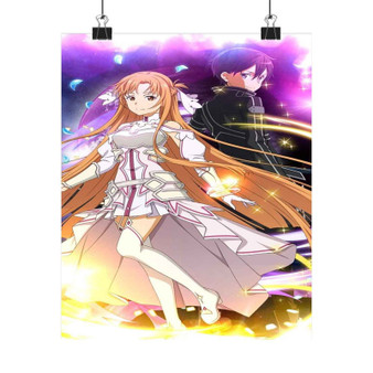 Asuna Kirito Sword Art Online Art Satin Silky Poster for Home Decor