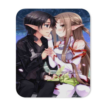 Sword Art Online Kirto and Asuna Custom Gaming Mouse Pad Rubber Backing