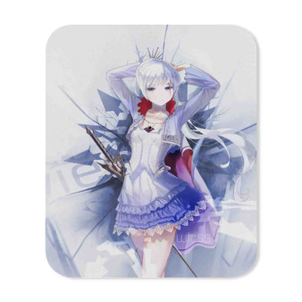 Weiss Schnee RWBY Custom Gaming Mouse Pad Rubber Backing