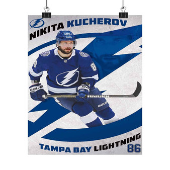 Nikita Kucherov Tampa Bay Lightning Art Satin Silky Poster for Home Decor