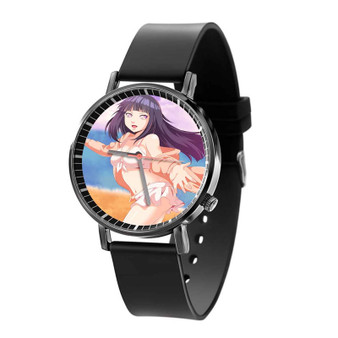 Hinata Hyuga Naruto Shippuden Custom Black Quartz Watch With Gift Box