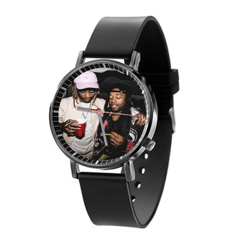 Ty Dolla ign Wiz Khalifa Custom Black Quartz Watch With Gift Box